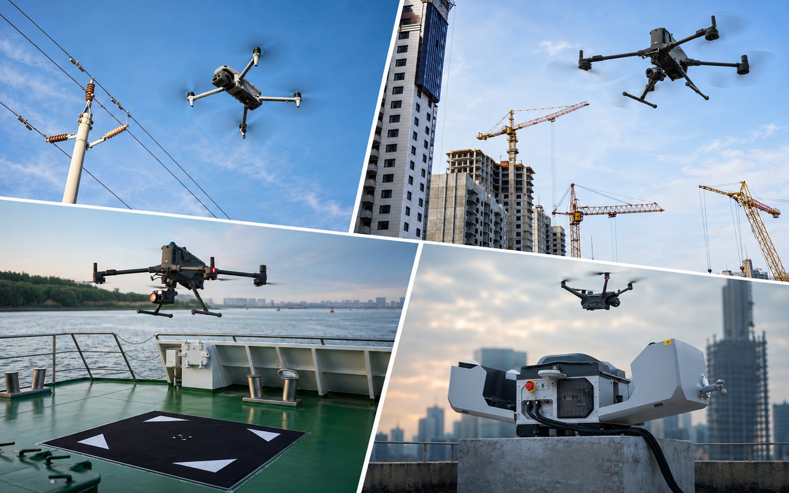 Enterprise drones at work across construction, ports, energy and infrastructure sites