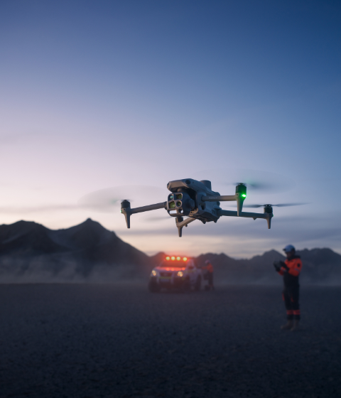 Enterprise drone supporting emergency response and public safety operations with remote monitoring and situational awareness in New Zealand