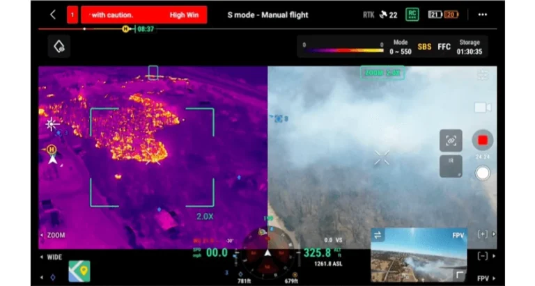 Radiometric Thermal Imagery: example drone data output